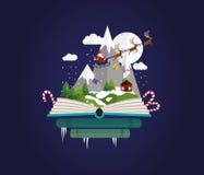 Концепция воображения - рассказ кабеля феи рождества приведенный из книги Рождество книжного магазина иллюстрация вектора Концепция воображения - рассказ кабеля феи рождества приведенный из книги Рождество книжного магазина иллюстрация вектора