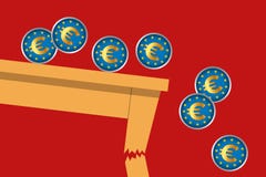 Концепция иллюстрируя последствия войны международной торговли и сброс давления европейской экономики иллюстрация штока Концепция иллюстрируя последствия войны международной торговли и сброс давления европейской экономики иллюстрация штока