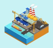 Концепция индустрии равновеликого газа оффшорная иллюстрация вектора Концепция индустрии равновеликого газа оффшорная иллюстрация вектора