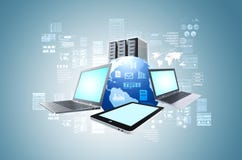 Концепция информационной технологии информации в интернете иллюстрация вектора Концепция информационной технологии информации в интернете иллюстрация вектора