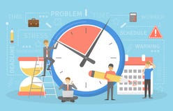 Концепция крайнего срока Идея много работа и немногие приурочивает иллюстрация вектора Концепция крайнего срока Идея много работа и немногие приурочивает иллюстрация вектора