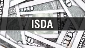 Концепция крупного плана ISDA Американские доллары денег наличных денег, перевода 3D ISDA на банкноте доллара Финансовая банкнота иллюстрация вектора Концепция крупного плана ISDA Американские доллары денег наличных денег, перевода 3D ISDA на банкноте доллара Финансовая банкнота иллюстрация вектора