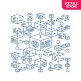 Концепция сети Blockchain Распределенная база данных облака для сделок безопасного интернета Секретная валюта переход иллюстрация штока Концепция сети Blockchain Распределенная база данных облака для сделок безопасного интернета Секретная валюта переход иллюстрация штока