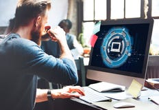 Концепция соединения информационной технологии компьютера стоковые изображения rf Концепция соединения информационной технологии компьютера стоковые изображения rf