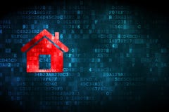 Концепция финансов: Дом на цифровой предпосылке стоковые изображения rf Концепция финансов: Дом на цифровой предпосылке стоковые изображения rf
