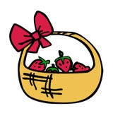 Корзина мультфильма плетеная клубник также вектор иллюстрации притяжки corel иллюстрация штока Корзина мультфильма плетеная клубник также вектор иллюстрации притяжки corel иллюстрация штока
