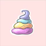 Корма единорога радуги Волшебные fairy животные экскременты Стикер артефакта волшебного зверя дерьма фантастический бесплатная иллюстрация Корма единорога радуги Волшебные fairy животные экскременты Стикер артефакта волшебного зверя дерьма фантастический бесплатная иллюстрация