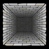 Коробка кирпича в перспективе комната 3d иллюстрация вектора Коробка кирпича в перспективе комната 3d иллюстрация вектора