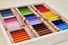 Коробка цвета 3 Montessori стоковое изображение rf Коробка цвета 3 Montessori стоковое изображение rf