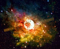 Космический корабль в глубоком космосе Элементы этого изображения поставленные NASA стоковая фотография Космический корабль в глубоком космосе Элементы этого изображения поставленные NASA стоковая фотография