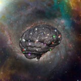 Космический мозг иллюстрация штока Космический мозг иллюстрация штока