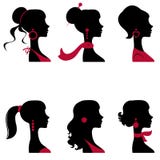 красивейший комплект silhouettes женщины иллюстрация вектора красивейший комплект silhouettes женщины иллюстрация вектора
