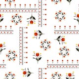Красивые красные цветки с линией в дизайне вектора картины богемского иллюстрация вектора Красивые красные цветки с линией в дизайне вектора картины богемского иллюстрация вектора