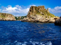 Красивый вид на Средиземном море и островах стоковые фотографии rf Красивый вид на Средиземном море и островах стоковые фотографии rf
