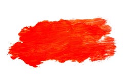 Красная картина brushstroke акварели изолированная на белой предпосылке стоковая фотография Красная картина brushstroke акварели изолированная на белой предпосылке стоковая фотография
