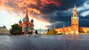 Красная площадь России - Москвы с Кремлем стоковое фото rf Красная площадь России - Москвы с Кремлем стоковое фото rf