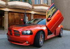 Красный американский автомобиль спортов Красный американский автомобиль спортов
