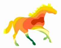 Красочная предпосылка с лошадью стоковая фотография rf Красочная предпосылка с лошадью стоковая фотография rf