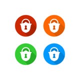 Красочный значок padlock иллюстрация вектора Красочный значок padlock иллюстрация вектора