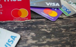 Кредитная карточка visa и Master Card стоковое изображение Кредитная карточка visa и Master Card стоковое изображение