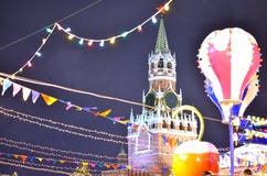 Кремль в Новом Годе стоковая фотография rf Кремль в Новом Годе стоковая фотография rf