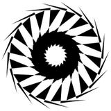 Круговая геометрическая форма Абстрактный monochrome спиральный элемент Стоковое Изображение Круговая геометрическая форма Абстрактный monochrome спиральный элемент Стоковое Изображение