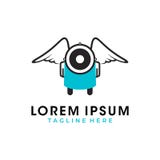 Крылья робота с диктором иллюстрация вектора Крылья робота с диктором иллюстрация вектора