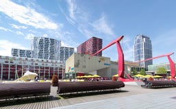 Культурный квадрат в Роттердаме стоковое фото rf Культурный квадрат в Роттердаме стоковое фото rf
