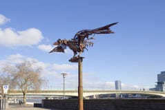 Кёльн, Германия, набережная абстрактный утюг иллюстрации птицы 3d Стоковое Фото Кёльн, Германия, набережная абстрактный утюг иллюстрации птицы 3d Стоковое Фото
