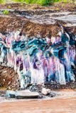 Лава горы Наслоенная местность с геологохимическим материалом утеса стоковые изображения rf Лава горы Наслоенная местность с геологохимическим материалом утеса стоковые изображения rf