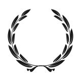 Лавровый венок значка - чернота иллюстрации вектора иллюстрация вектора Лавровый венок значка - чернота иллюстрации вектора иллюстрация вектора