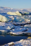 Лагуна ледника Jokulsarlon в зиме Исландии стоковая фотография Лагуна ледника Jokulsarlon в зиме Исландии стоковая фотография