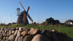 Ландшафт ветрянки на острове Amrum стоковое фото Ландшафт ветрянки на острове Amrum стоковое фото