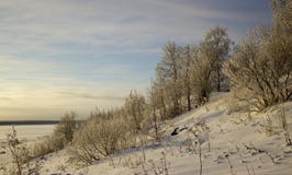 Ландшафт зимы с валами стоковая фотография Ландшафт зимы с валами стоковая фотография