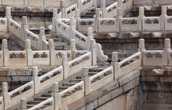 Лестницы в дворце запретного города Gugong - Пекине Китае стоковая фотография Лестницы в дворце запретного города Gugong - Пекине Китае стоковая фотография