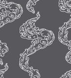 Линия абстрактной безшовной картины восточная иллюстрация штока Линия абстрактной безшовной картины восточная иллюстрация штока