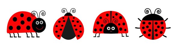Линия значка Ladybird Ladybug установленная Смешное насекомое r r o o иллюстрация вектора Линия значка Ladybird Ladybug установленная Смешное насекомое r r o o иллюстрация вектора