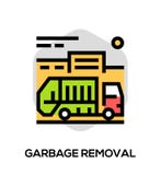 Линия значок вектора удаления отброса плоская Концепция вектора для графиков сети иллюстрация штока Линия значок вектора удаления отброса плоская Концепция вектора для графиков сети иллюстрация штока