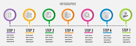 Линия минимальный шаблон дизайна Infographic бесплатная иллюстрация Линия минимальный шаблон дизайна Infographic бесплатная иллюстрация