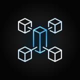 Линия творческий покрашенный значок Blockchain Символ концепции вектора иллюстрация вектора Линия творческий покрашенный значок Blockchain Символ концепции вектора иллюстрация вектора
