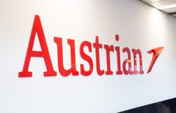 Логотип Austrian Airlines стоковые изображения Логотип Austrian Airlines стоковые изображения