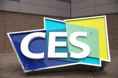 Логотип CES вне выставочного центра Лас-Вегас, CES 2019 стоковая фотография rf Логотип CES вне выставочного центра Лас-Вегас, CES 2019 стоковая фотография rf