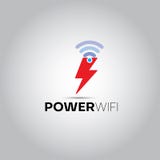 Логотип Wifi молнии силы иллюстрация штока Логотип Wifi молнии силы иллюстрация штока