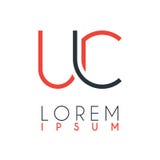 Логотип между письмом u и письмом c или UC с некоторым расстоянием и подключенными оранжевым и серым цветом иллюстрация штока Логотип между письмом u и письмом c или UC с некоторым расстоянием и подключенными оранжевым и серым цветом иллюстрация штока