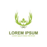 Логотип природы оленей иллюстрация штока Логотип природы оленей иллюстрация штока