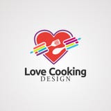 Любя варить с красочными вектором, значком, элементом, и шаблоном логотипа концепции для компании иллюстрация вектора Любя варить с красочными вектором, значком, элементом, и шаблоном логотипа концепции для компании иллюстрация вектора