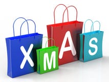 Магазины розничной торговли или покупать выставки хозяйственных сумок Xmas бесплатная иллюстрация Магазины розничной торговли или покупать выставки хозяйственных сумок Xmas бесплатная иллюстрация