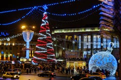 Март Санта Клауса Беларуси 2018 Минска стоковые фотографии rf Март Санта Клауса Беларуси 2018 Минска стоковые фотографии rf