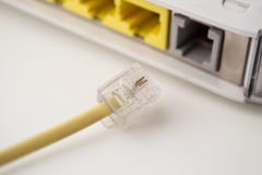 Маршрутизатор кабеля телефона стоковое фото Маршрутизатор кабеля телефона стоковое фото