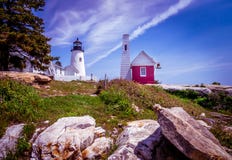 Маяк пункта Pemaquid стоковые фото Маяк пункта Pemaquid стоковые фото